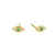 These sterling silver with either 14 karat gold plating or rhodium plating earings measure
