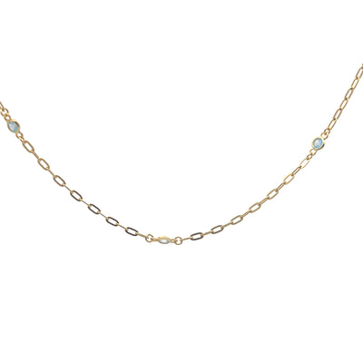 Paperclip glitter diamond by the yard necklace
