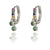 Sterling Silver Products Two drop chakra huggy earrings